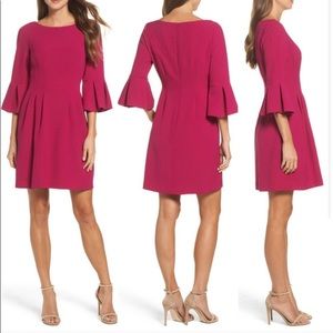 Eliza J Bell Sleeve Fit and Flare Dress